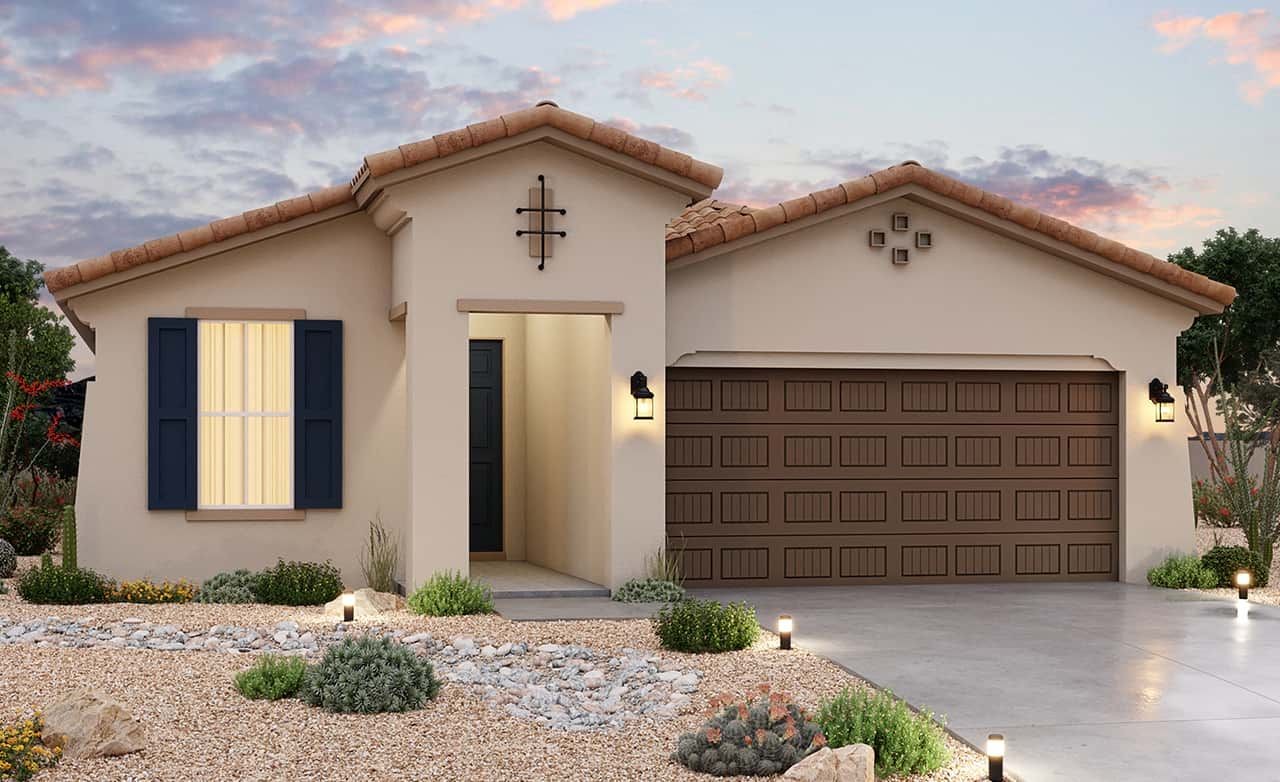 3D render of a single-family home showcasing modern residential design and architecture.